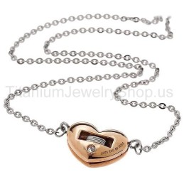 Love You So Much Titanium Lovers Pendants