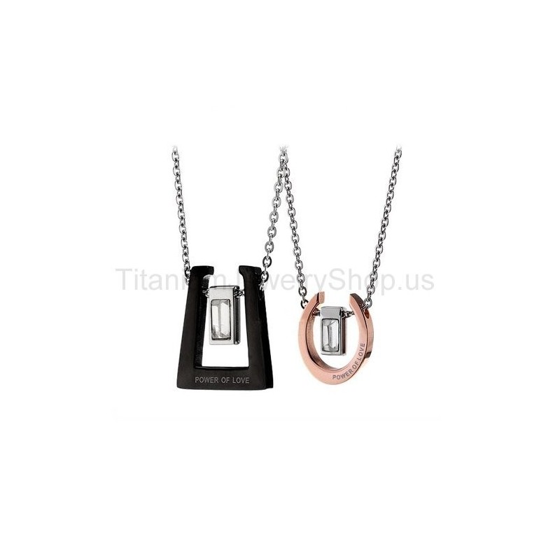 Power Of Love Titanium Lovers Pendants