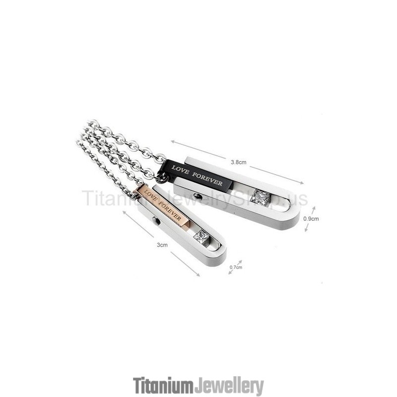 Love Forever Titanium Lovers Pendants