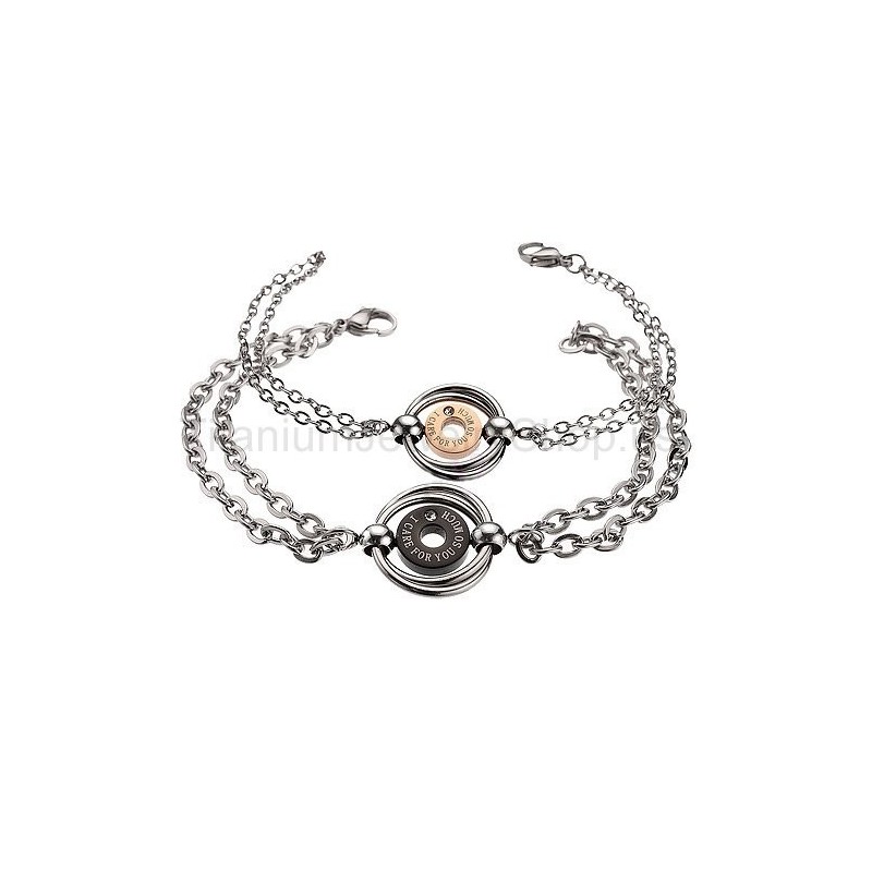 I Care For You So Much Titanium Lovers Bracelets I Care For You So Much Titanium Lovers Bracelets