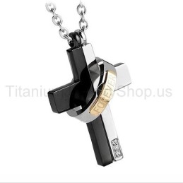 Love Forever Two Layers Titanium Lovers Pendants