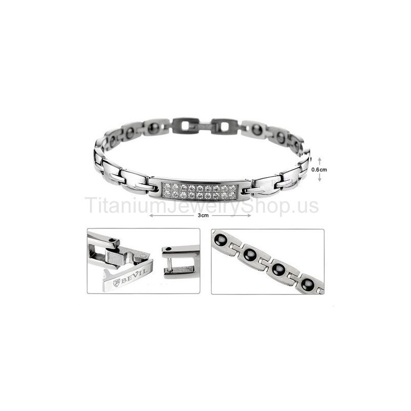 7 Inches Womens Titanium Bracelet