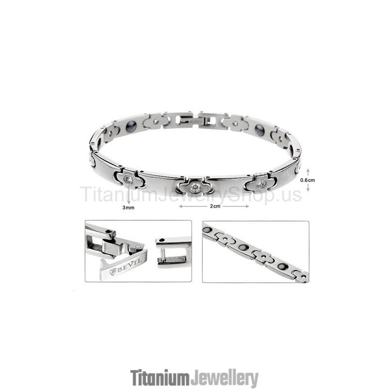 7 Inches Womens Titanium Bracelet