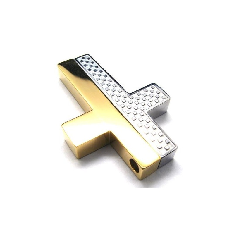 Man 2 Parts Cross Titanium Steel Pendant(Free Chain) Man 2 Parts Cross Titanium Steel Pendant(Free Chain)