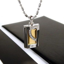 Man High Quality Gemstone Pure Titanium Necklace Pendant