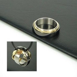 3 Hoop And 3 Color Pure Titanium Necklace Pendant Free Chain