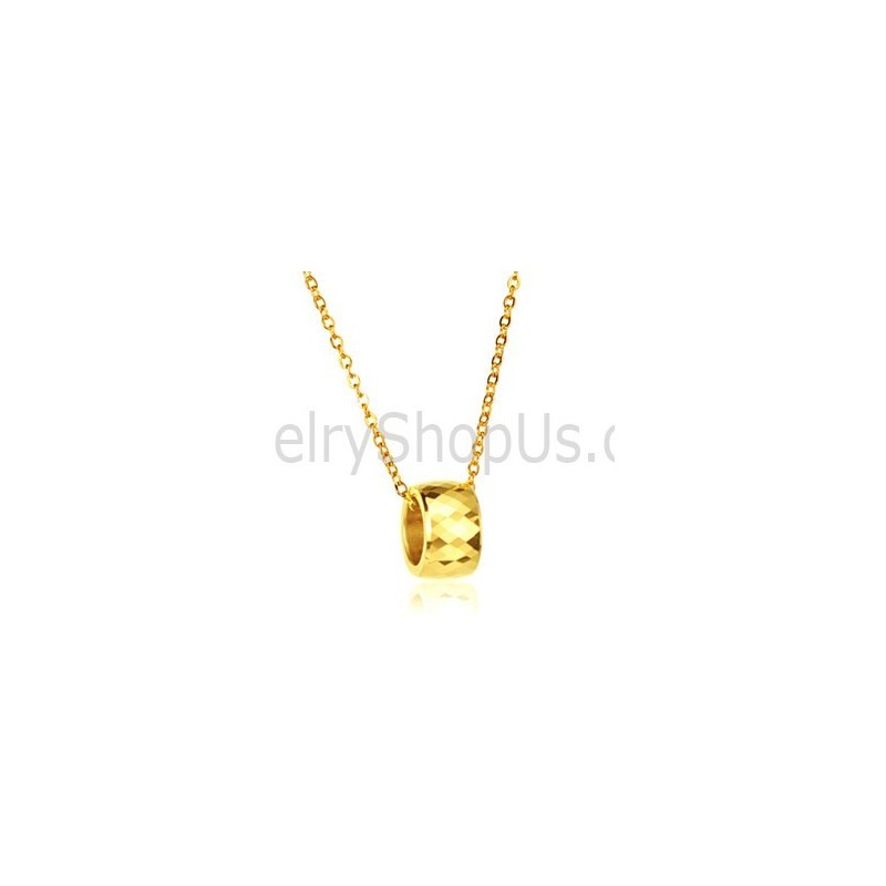 Gold Tungsten High Polish Pendant Wx734