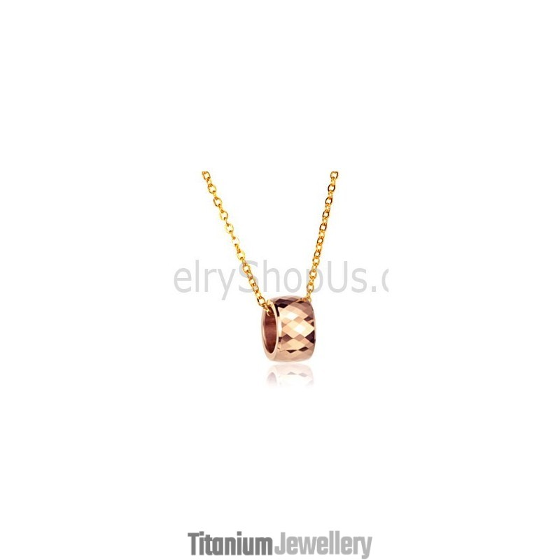 Rose-Gold Tungsten Intricate Multifaceted Design Pendant Gx735