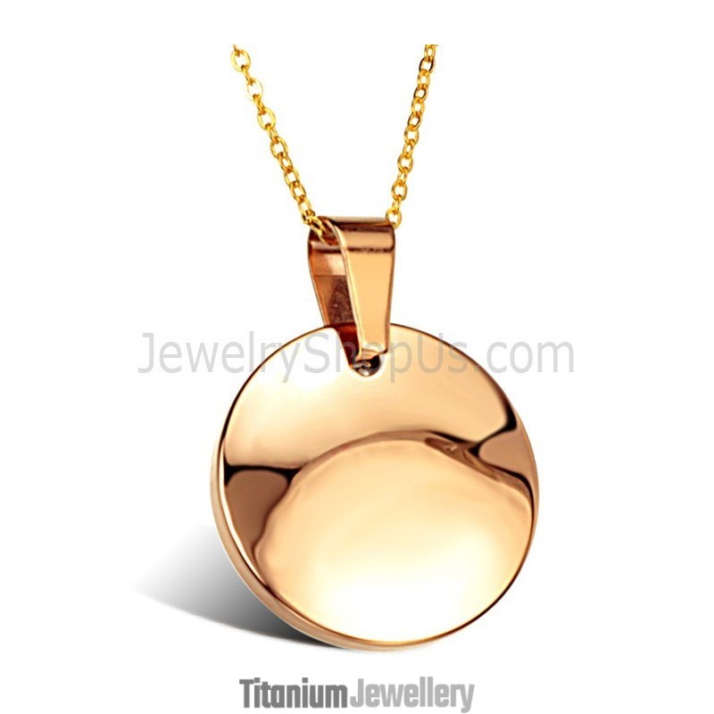 Rose-Gold High Polish Tungsten Pendant Wx720 Rose-Gold High Polish Tungsten Pendant Wx720