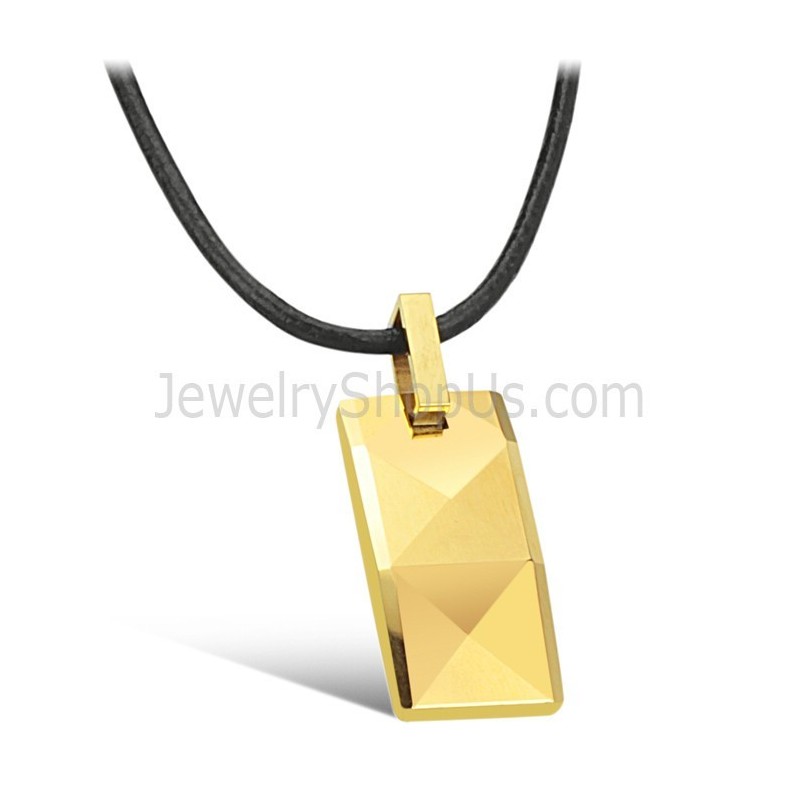 Gold Tungsten High Polish Pendant C630