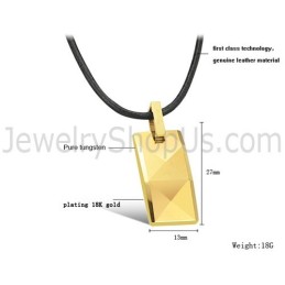 Gold Tungsten High Polish Pendant C630