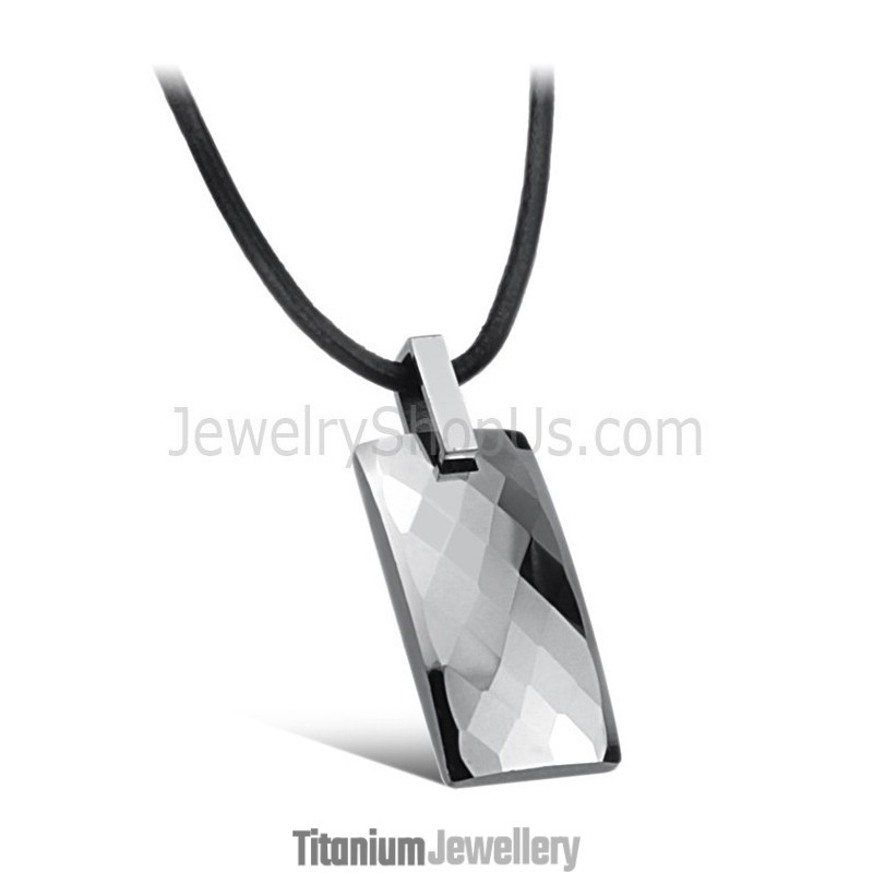 Tungsten Silver High Polish Pendant C632