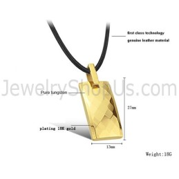 Tungsten Gold Intricate Multifaceted Design Pendant C632