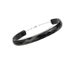 Black Tungsten High Polish Couple Bangles C896