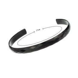 Black Tungsten High Polish Couple Bangles C896