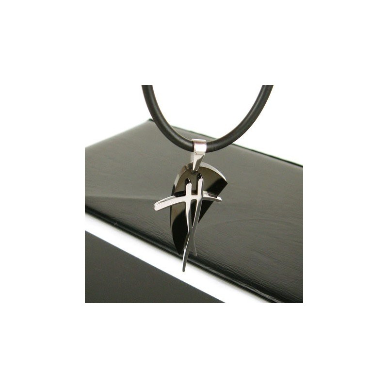 Sutra Man Black Symbol Titanium Steel Pendant Necklace Gift Sutra Man Black Symbol Titanium Steel Pendant Necklace Gift