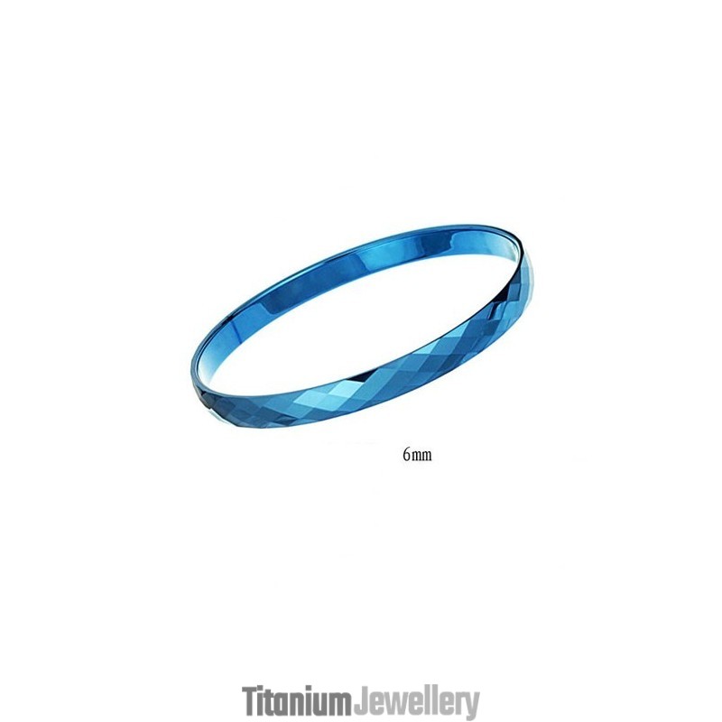 Tungsten Blue Intricate Multifaceted Design Couple Bangles C891