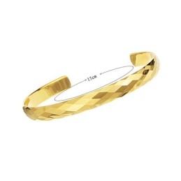 High Polish Tungsten Gold Intricate Multifaceted Design Bracelet Couple Bangles C893