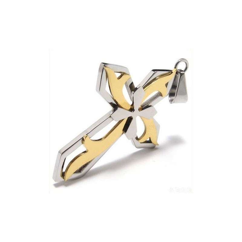 Noble Man 3 Layer 3 Cross Pure Titanium Pendant Noble Man 3 Layer 3 Cross Pure Titanium Pendant