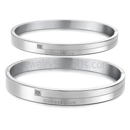 Tatanium "Endless Love" Couple Bangles With Rhinestones C870