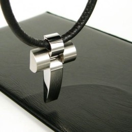 Cool Man Shining 4 Parts Cross Rotatable Titanium Pendant Gift