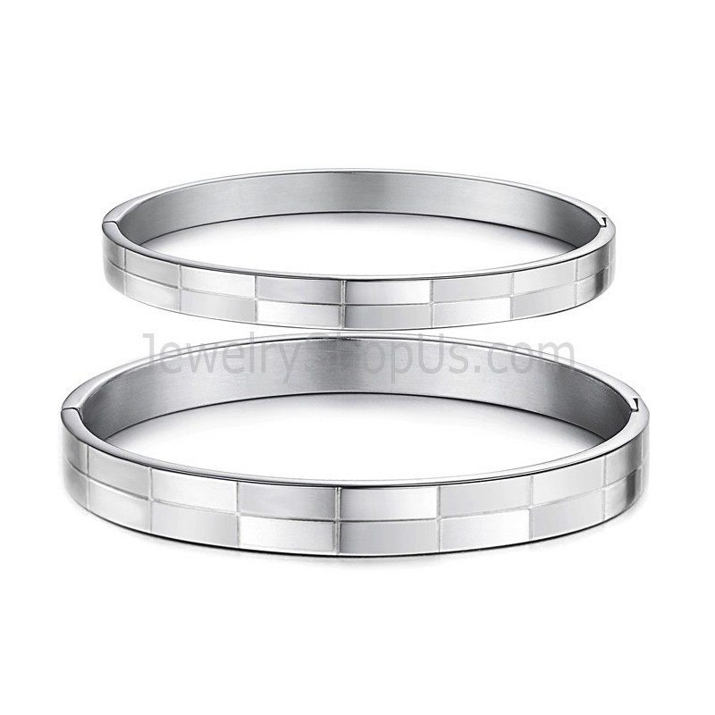 Tatanium Simple-Grid Couple Bangles C855 Tatanium Simple-Grid Couple Bangles C855