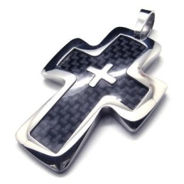 Cool Man Cross S Steel Pendant-Free Chain And Box