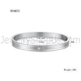 Tatanium "Ture Love Forever" Couple Bangles With Rhinestones C861