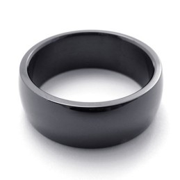 Polished Black Titanium Ring