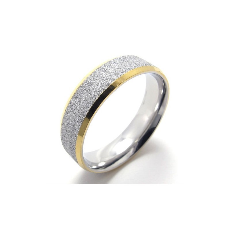 Gold Accent Pearl Titanium Ring Gold Accent Pearl Titanium Ring