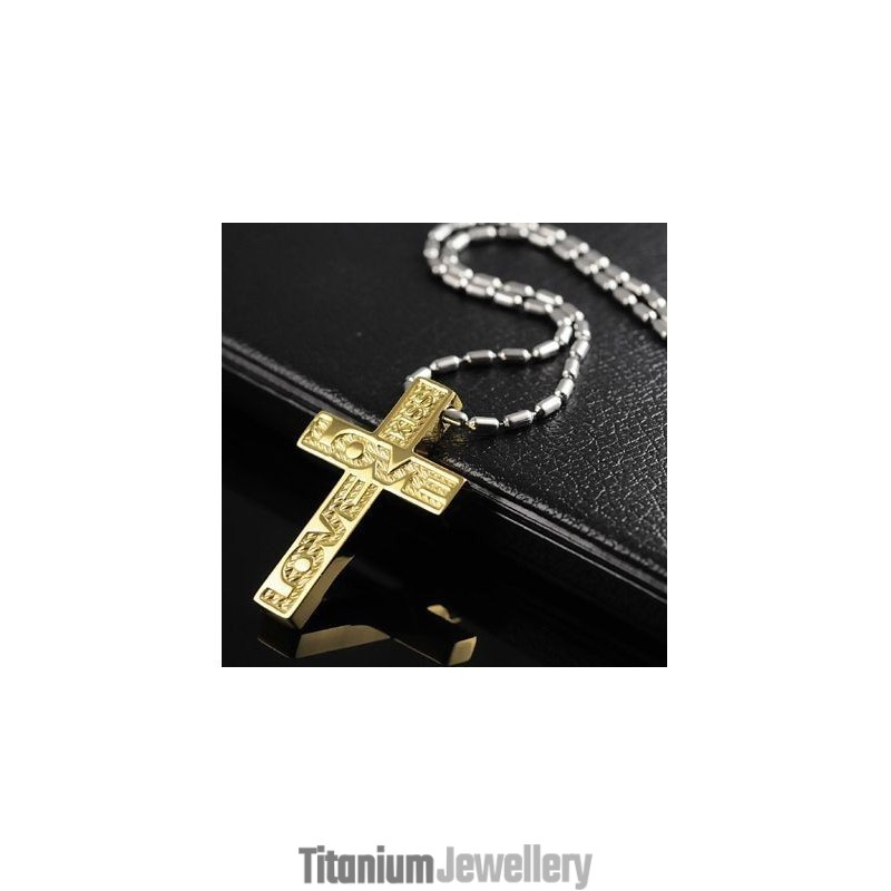 High Quality Man Love Cross Titanium Steel Pendant High Quality Man Love Cross Titanium Steel Pendant