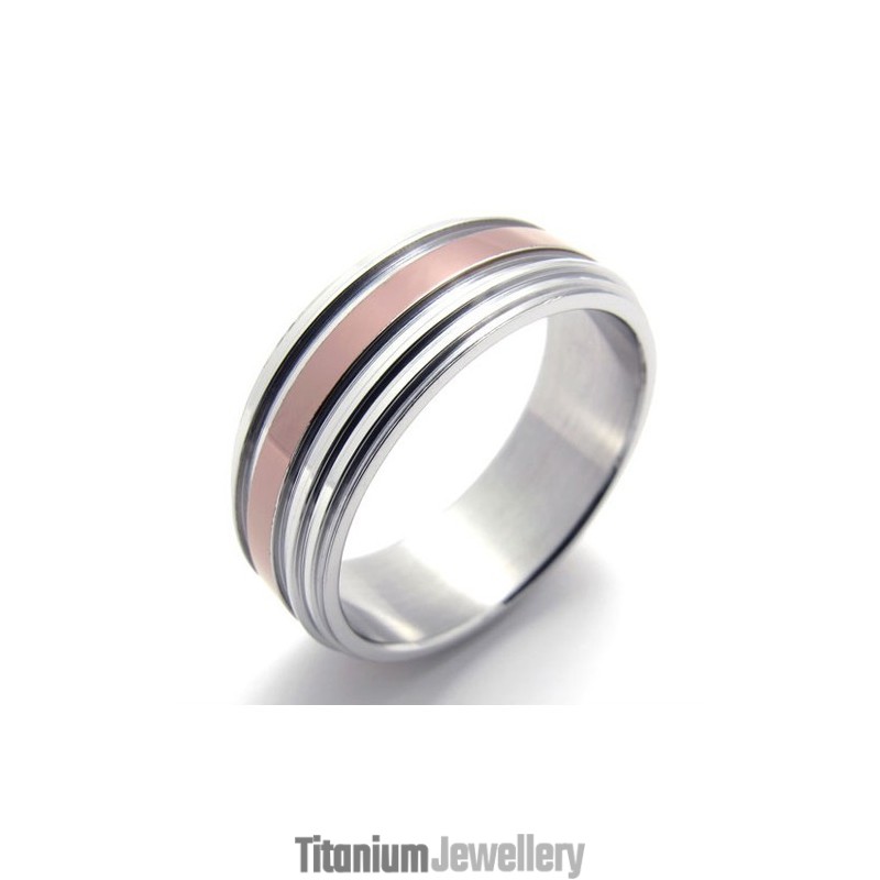 Rose Gold Titanium Ring Rose Gold Titanium Ring