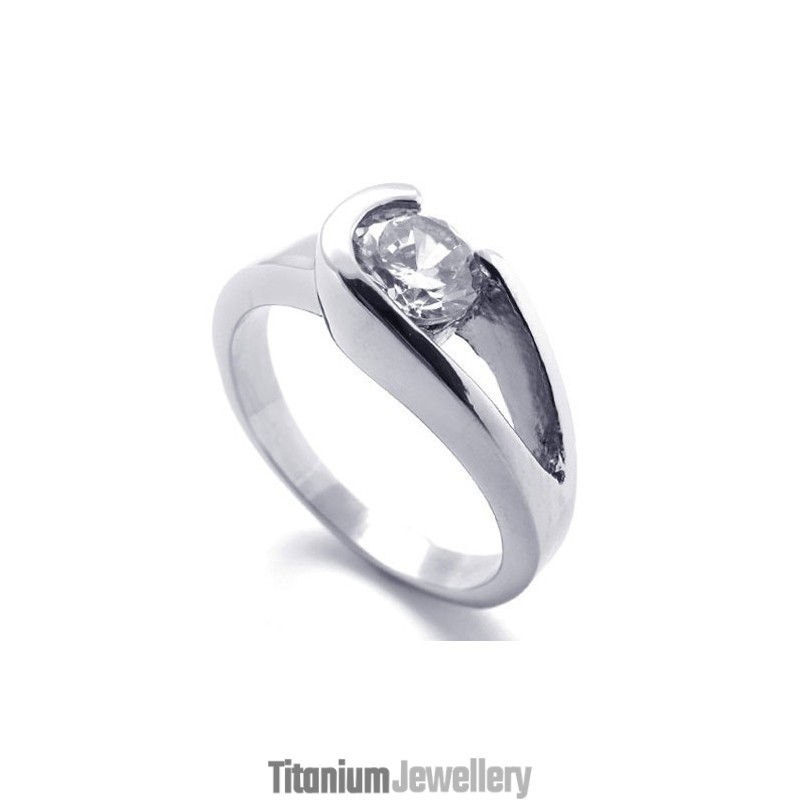 Diamond Titanium Ring