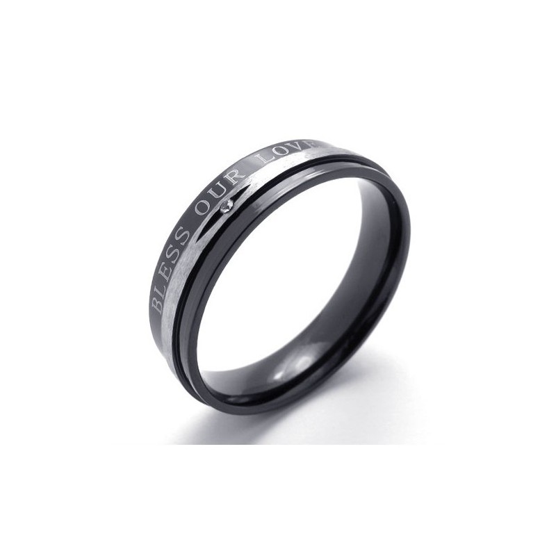Diamond Black Titanium Ring Diamond Black Titanium Ring