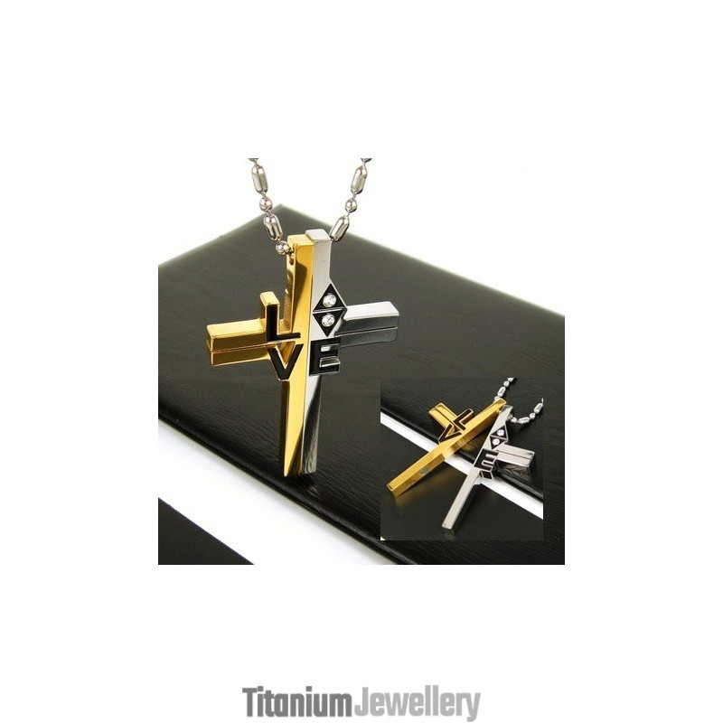 Cool Man Love Cross Pure Titanium Pendant Gift Cool Man Love Cross Pure Titanium Pendant Gift