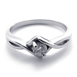 WoMen's Diamond Titanium Ring