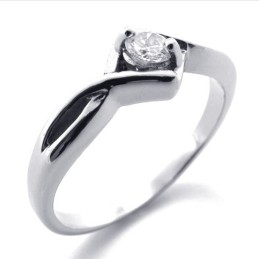 WoMen's Diamond Titanium Ring