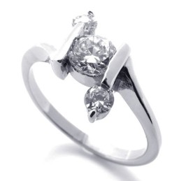 Diamond Titanium Ring For Women