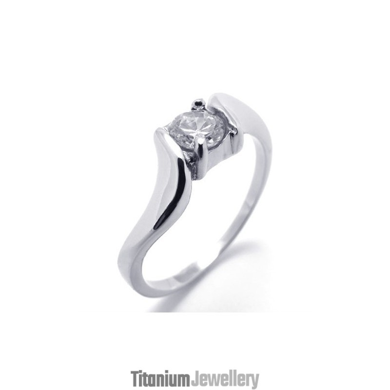 Diamond WoMen's Titanium Ring Diamond WoMen's Titanium Ring