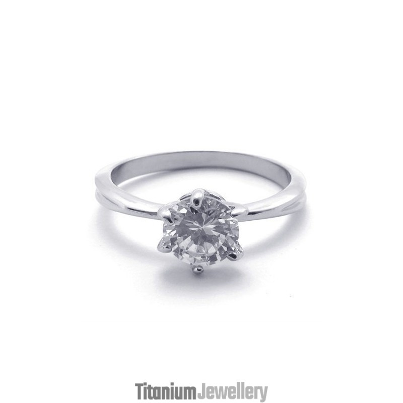 Diamond Titanium Ring