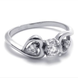 Diamond Titanium Ring For Women