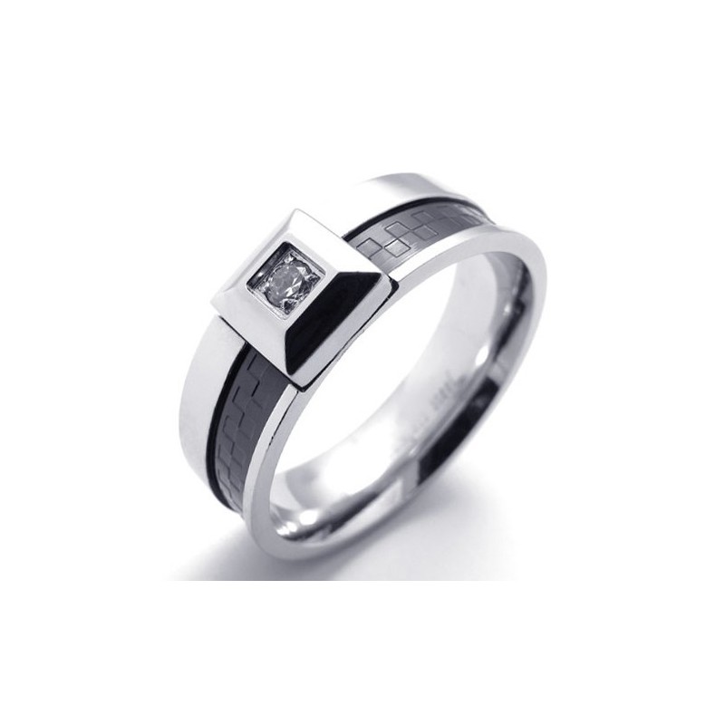 Diamond Titanium Ring
