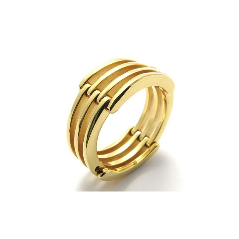 Gold Puzzle Titanium Ring