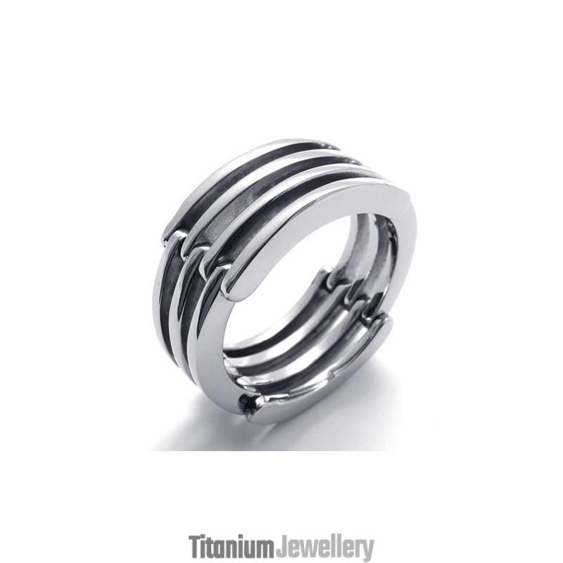 Puzzle Titanium Ring