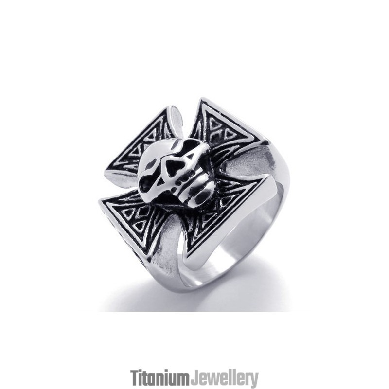 Cross Skull Titanium Ring Cross Skull Titanium Ring
