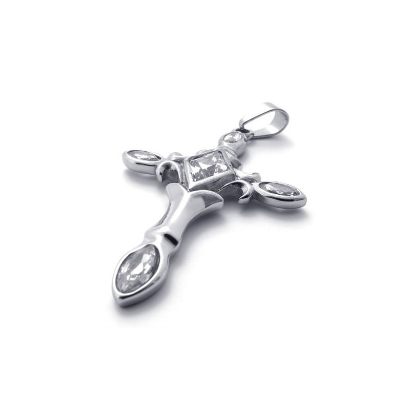 Cross Diamond Titanium Cross Pendant Cross Diamond Titanium Cross Pendant