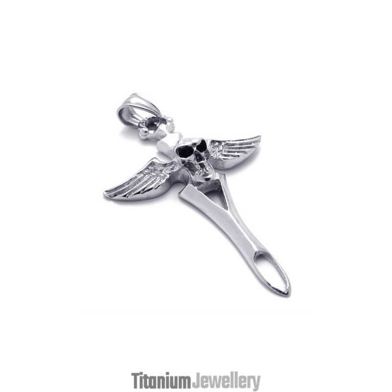 Cross Skull Titanium Pendant Cross Skull Titanium Pendant