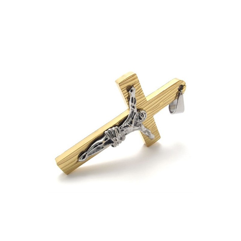 Jesus Gold Titanium Cross Pendant Jesus Gold Titanium Cross Pendant