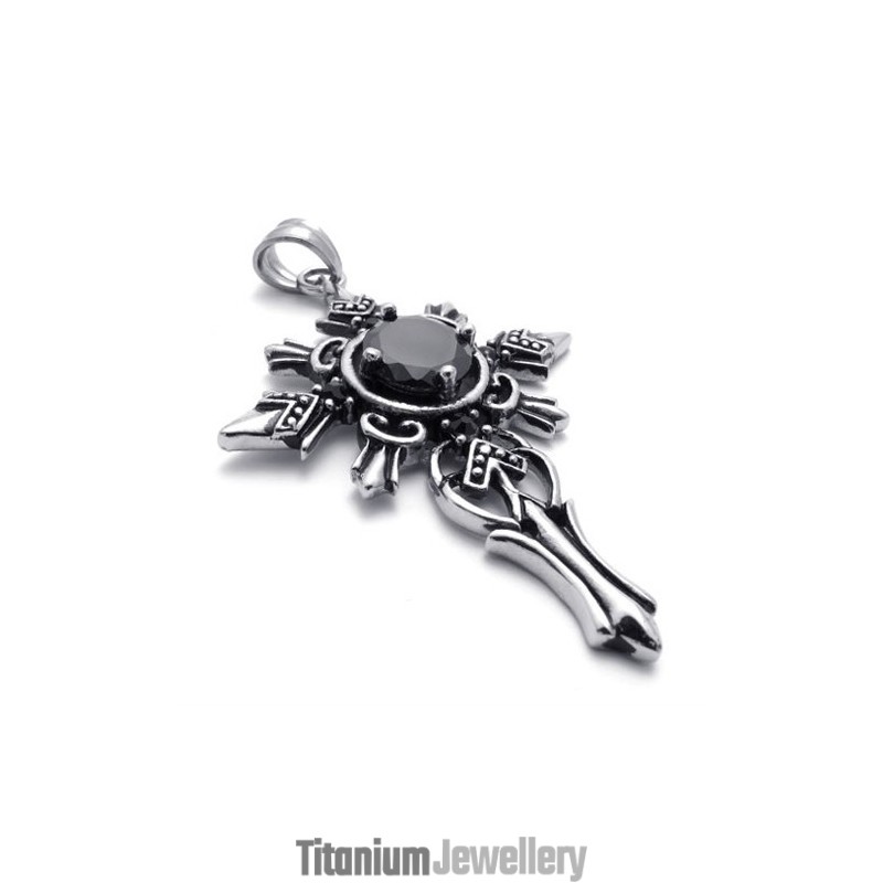 Gem Titanium Cross Pendant Gem Titanium Cross Pendant