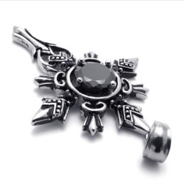 Gem Titanium Cross Pendant